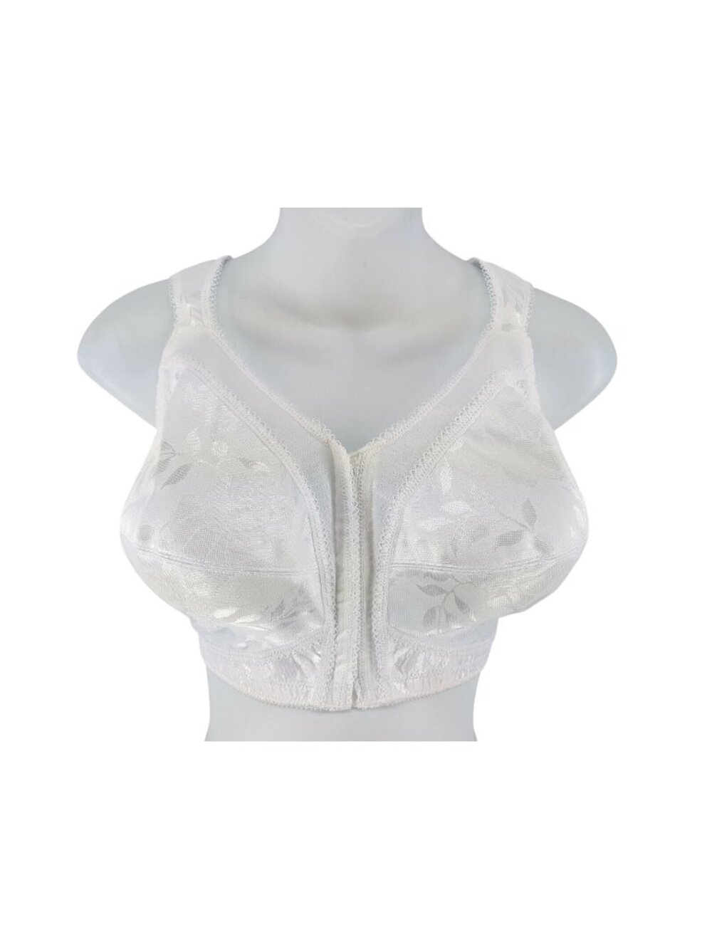 Playtex 18Hr Bra Sz 44DD White Front Close Wirefree Flex Back